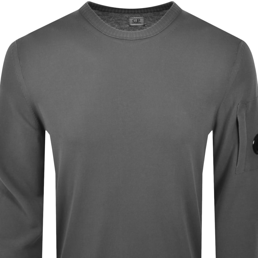 CP Company Crepe Lens Knitted Jumper Grey | Mainline